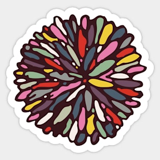 Retro Dahlia Sticker